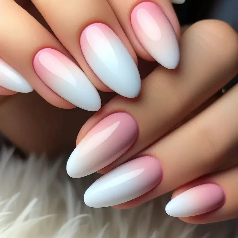 Light Pink Gradient Nails