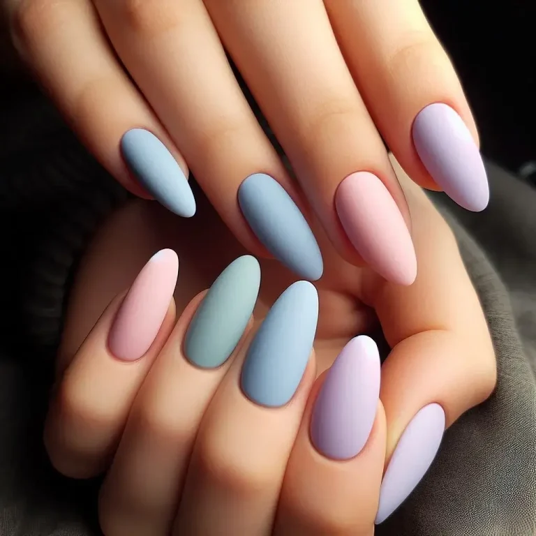 Matte Pastel Nails