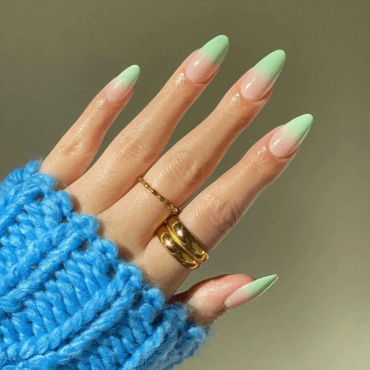 Mint Ombré Nails