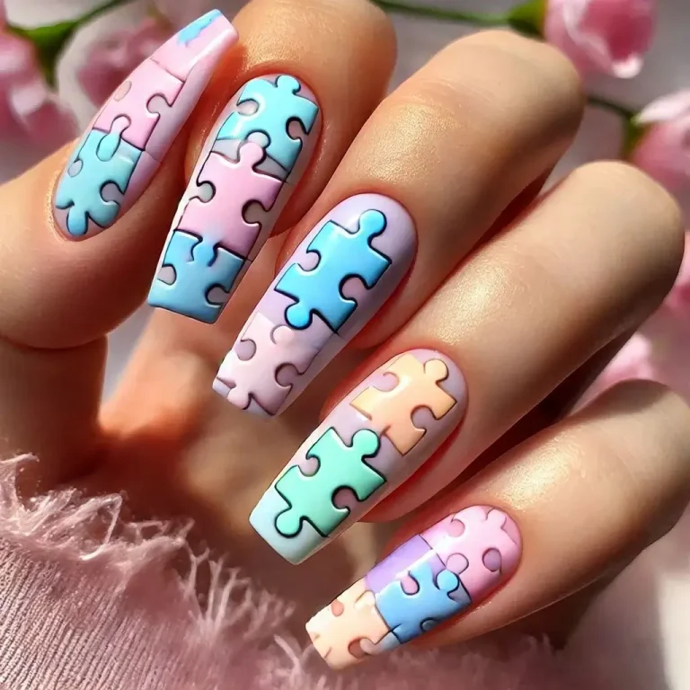 Pastel Puzzle Nails